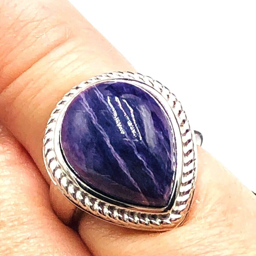 Generation Gems Womens Ring Purple Amethyst Sterling Silver Size 5